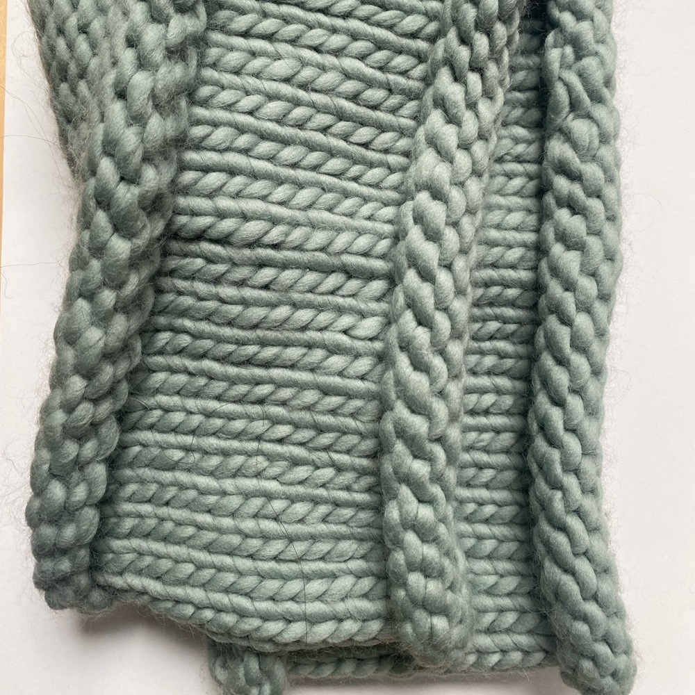 Wool and the Gang knit wool scarf